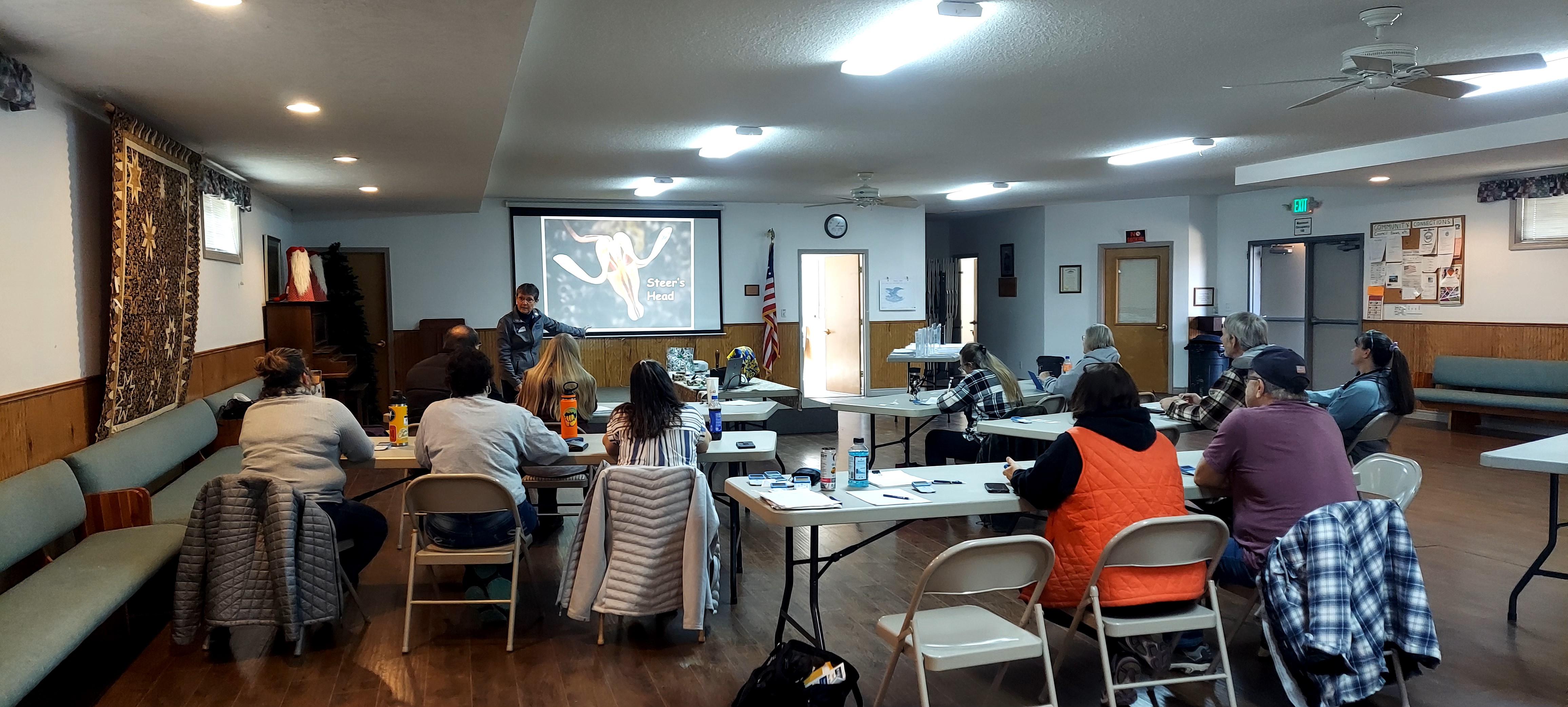 Dr. Marsha Goetting teaching estate planning principles in St. Regis, MT.